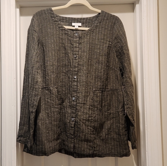 Pure J. JILL linen button down - Picture 1 of 8